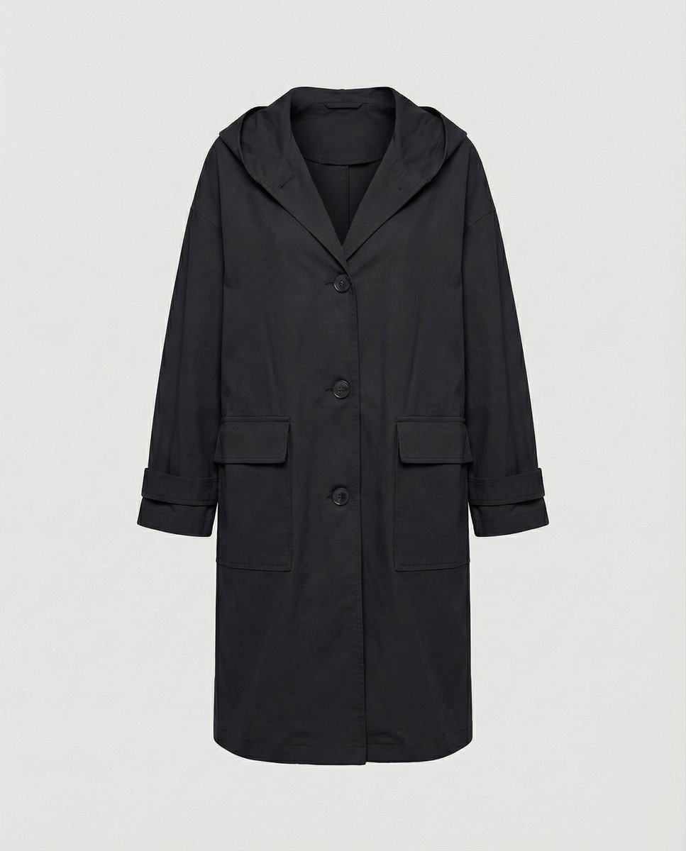 Claire | Eleganter und lässiger wasserdichter Trenchcoat mit Kapuze