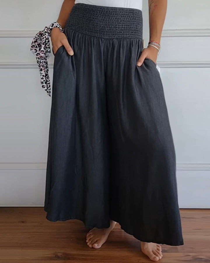 Sienna | Pantalon classique et respirant à jambes larges, en coton