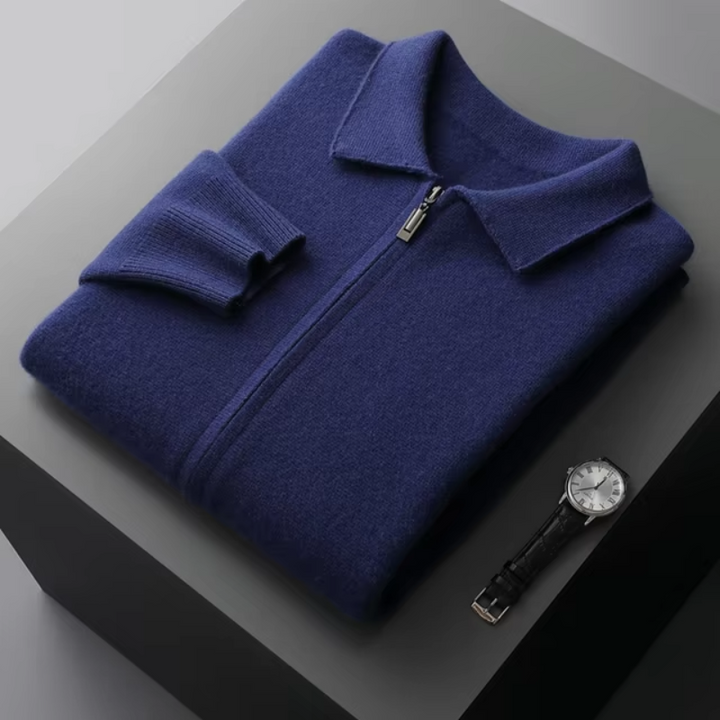 Victor | Cardigan en maille moderne et confortable à fermeture éclair intégrale