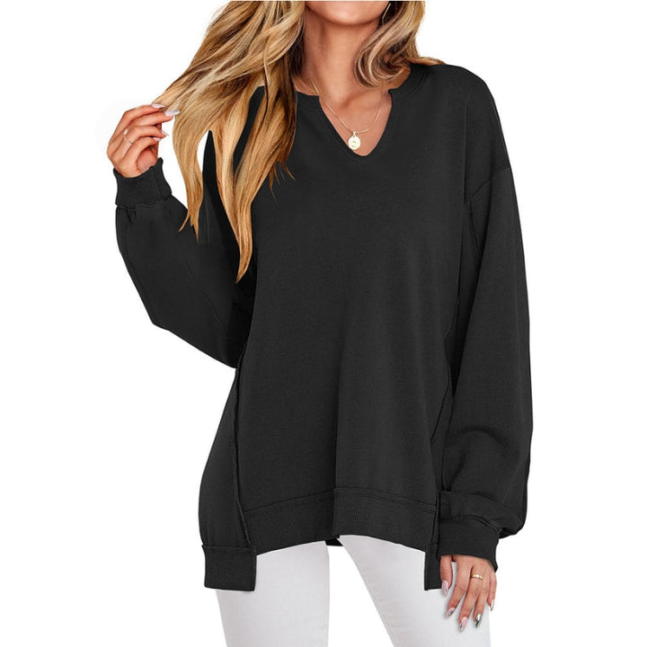 Sofia | Weiches und bequemes Oversize-Tunikashirt mit V-Ausschnitt