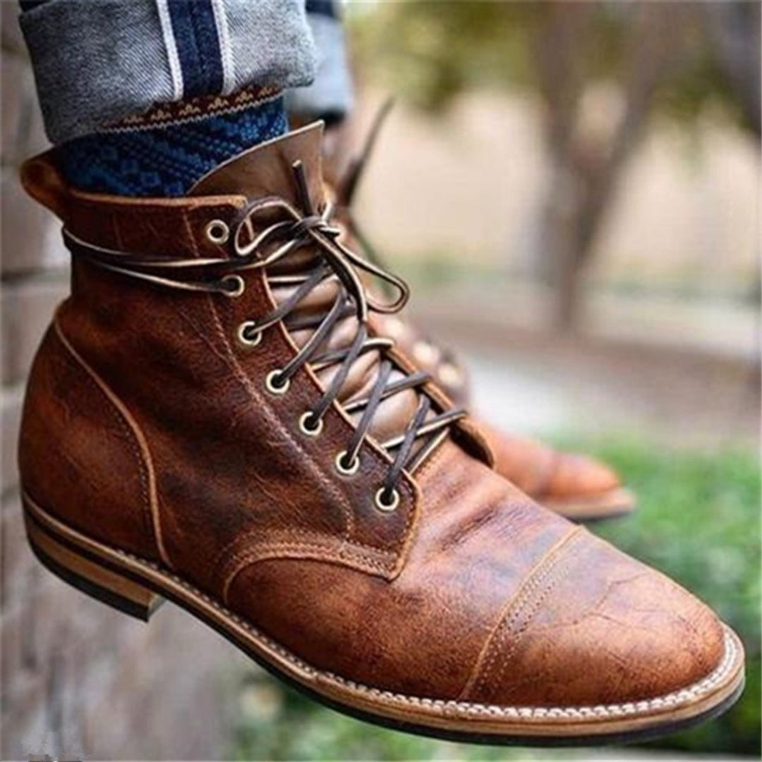 Lukas | Rugged And Supportive Orthopedic Cap-Toe Men Boots