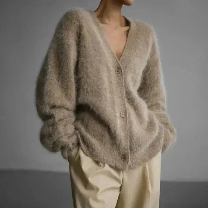 Emily | Cardigan en maille doux et élégant à col en V