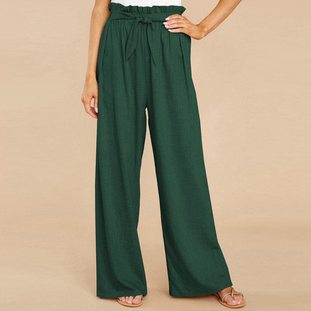 Emma | Pantalon élégant et polyvalent à taille haute et jambes larges