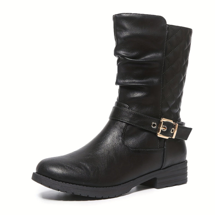 Mila | Comfortable and Timeless Mid-Calf Buckle Boots