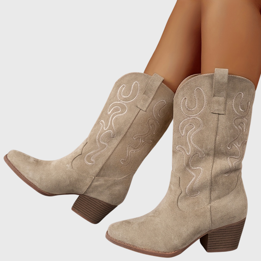 Aurelia | Comfortable And Stylish Wide Calf Cowboy Boots