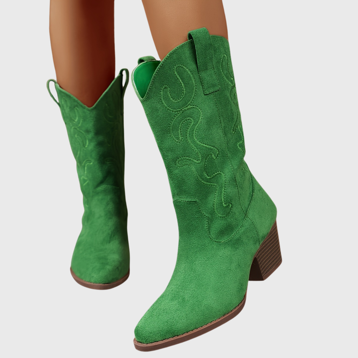 Aurelia | Comfortable And Stylish Wide Calf Cowboy Boots
