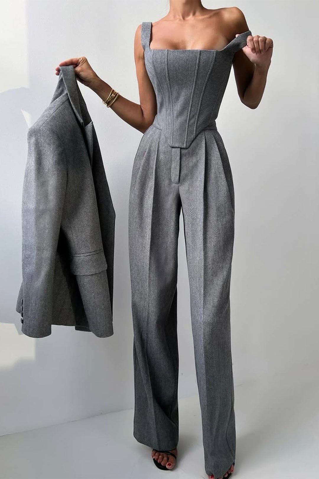 +Eleanor | Women's Double-Breasted Three-Piece Blazer Set