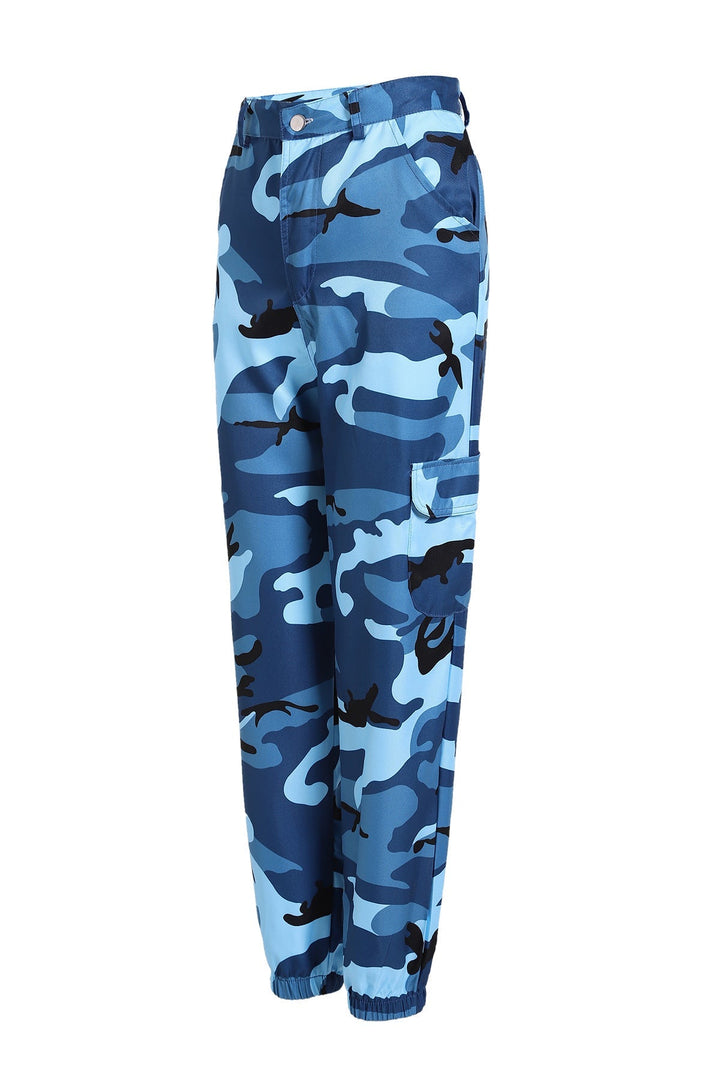 Lydia | Pantalon cargo camouflage audacieux et élégant
