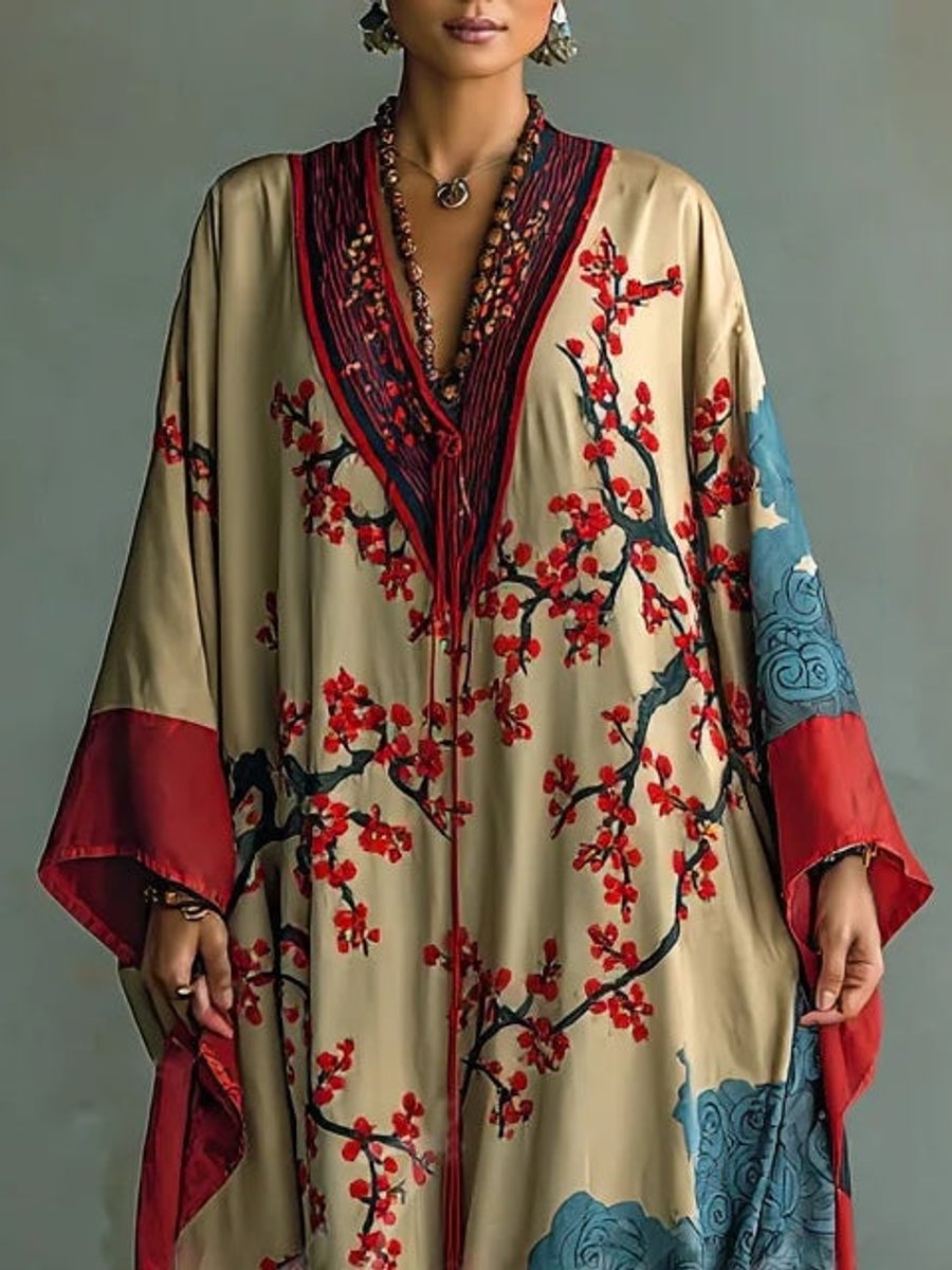 Elizabeth | Oversize Japanese Long-Sleeved Maxi Dress