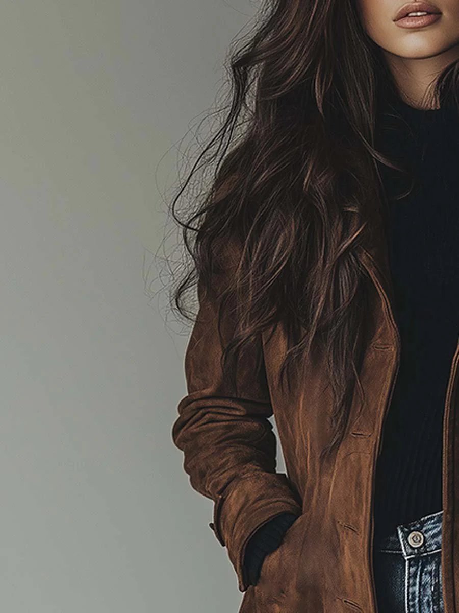 Olivia | Eleganter langer zweireihiger Trenchcoat