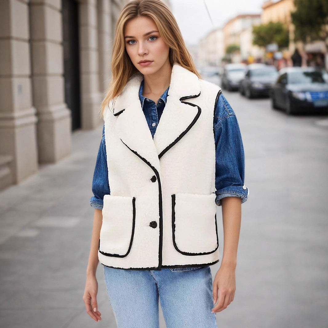 Emma | Gilet sans manches élégant et douillet en bouclé