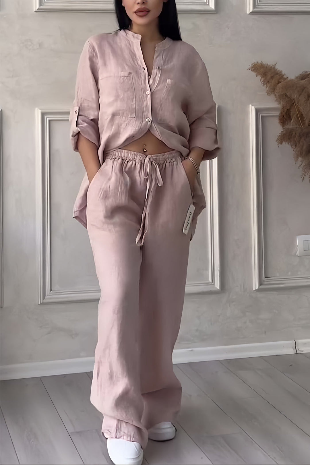 Maya | Elegantes und luftiges zweiteiliges Sommer-Leinen-Set