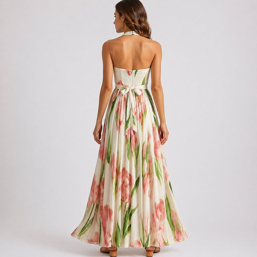 Isabella | Elegant And Romantic Fall Wedding Floral Maxi Dress
