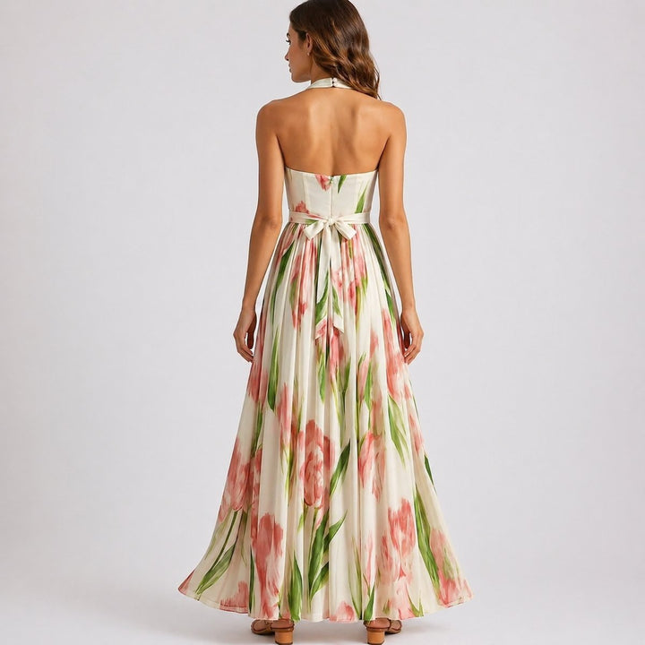 Isabella | Elegant And Romantic Fall Wedding Floral Maxi Dress
