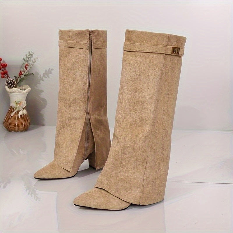 Lucy | Elegant and Refined Suede-Look Knee High Boots