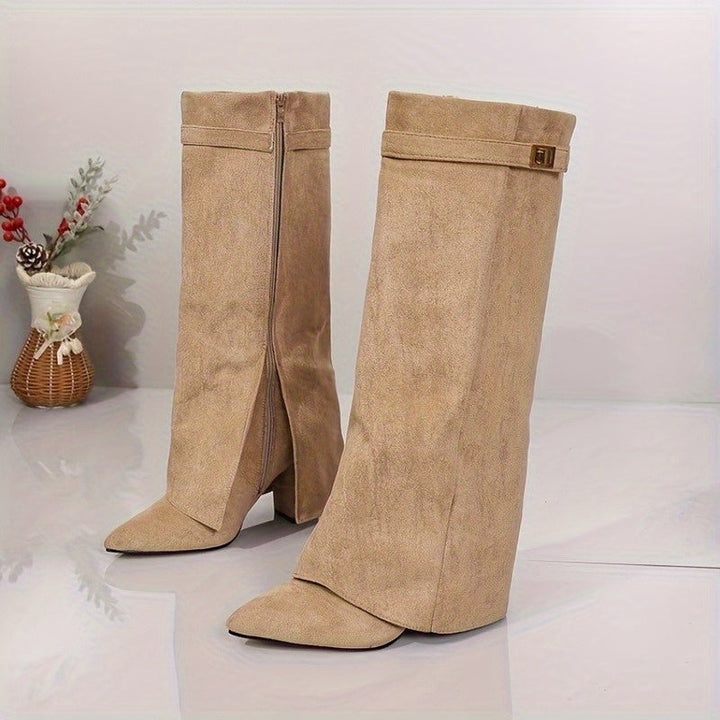 Lucy | Elegant and Refined Suede-Look Knee High Boots