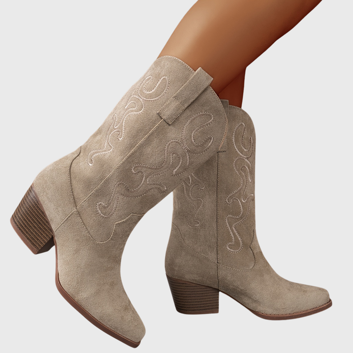 Aurelia | Comfortable And Stylish Wide Calf Cowboy Boots
