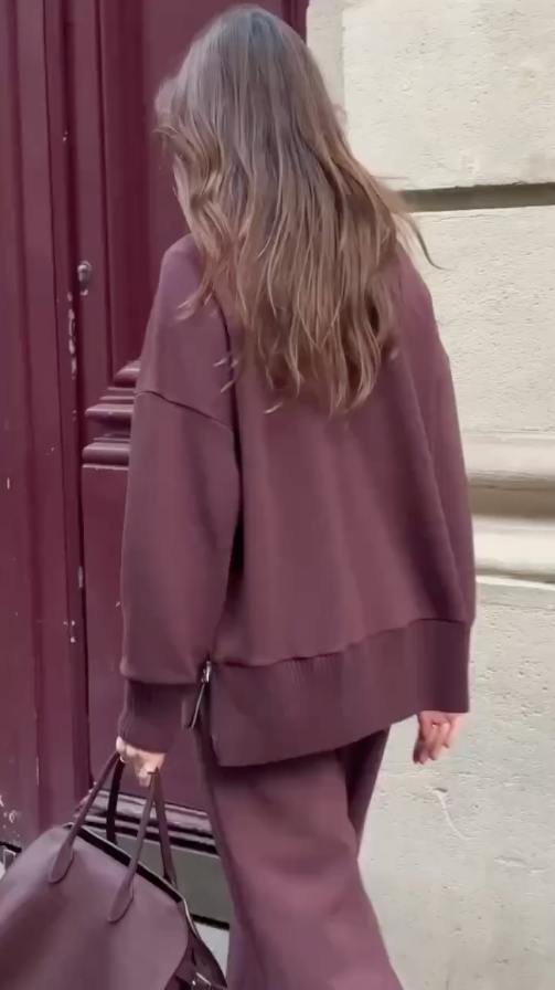 Zara | Ensemble deux pièces coordonné au toucher doux et décontracté