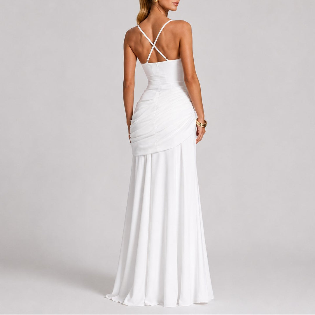 Elise | Sophisticated And Flattering Fall Wedding Maxi Dress
