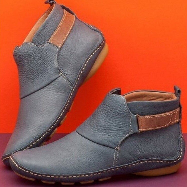 Amelia | Comfortable Leather Strap Ankle Boots