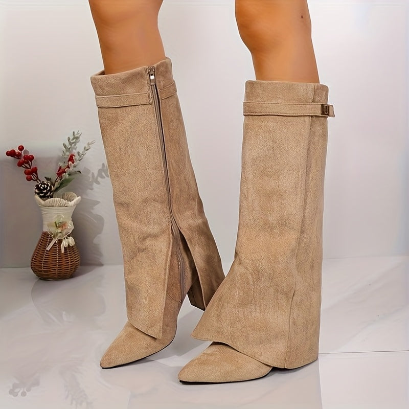 Lucy | Elegant and Refined Suede-Look Knee High Boots