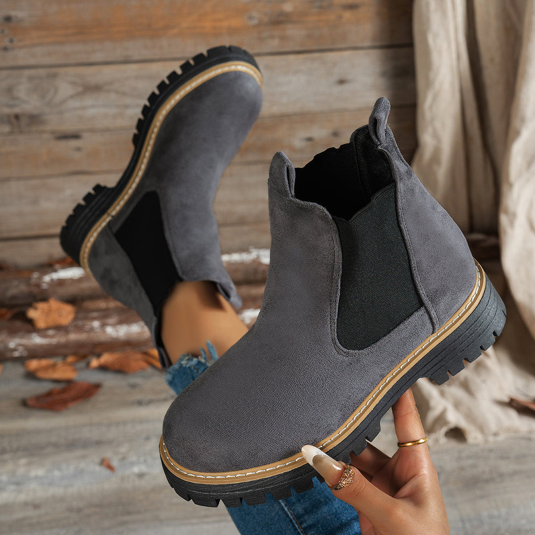 Olivia | Classic Chelsea Platform Ankle Boots