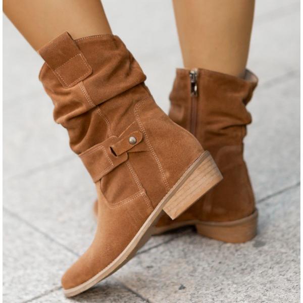Chloe | Slouch Ankle Boots With Fold-Over Cuff