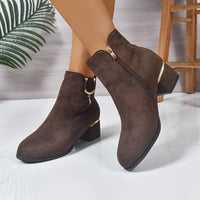 Leonie | Stylish Suede Chelsea Ankle Boot with Block Heel
