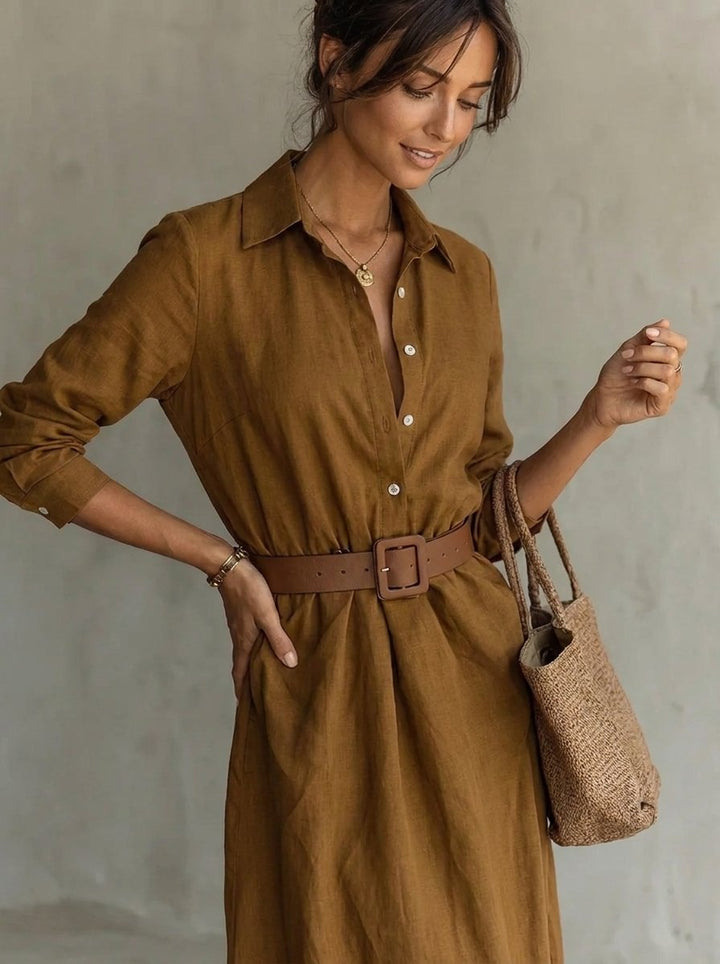 Isabella | Modern And Figure-Defining Long-Sleeved Maxi Dress
