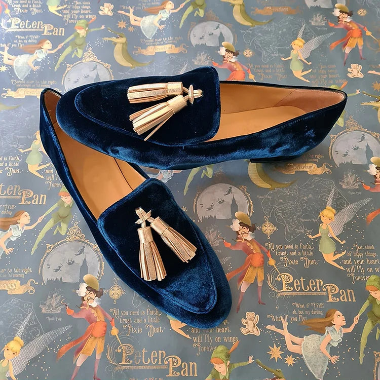 Audrey | Elegant Pointed-Toe Tassel Loafers for Women