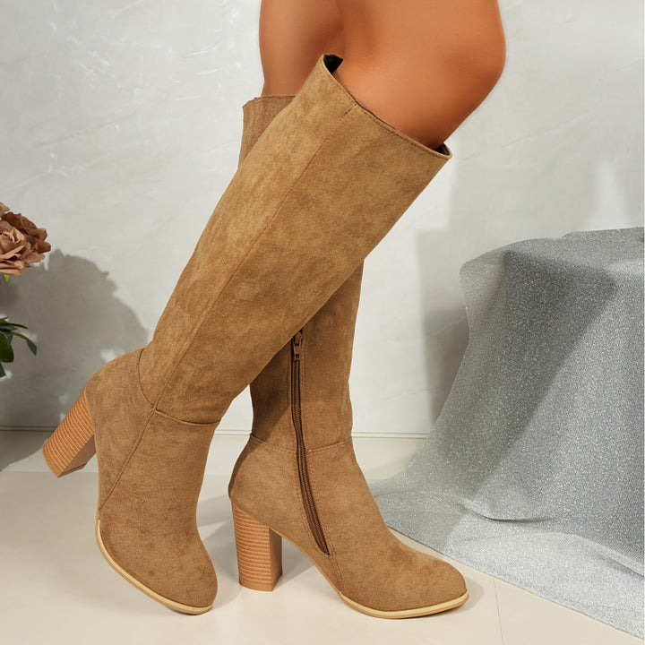 Isabella | Comfortable Wide Calf Western Knee High Cowboy Boots