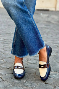 Sophia | Mocassins élégants et modernes bicolores