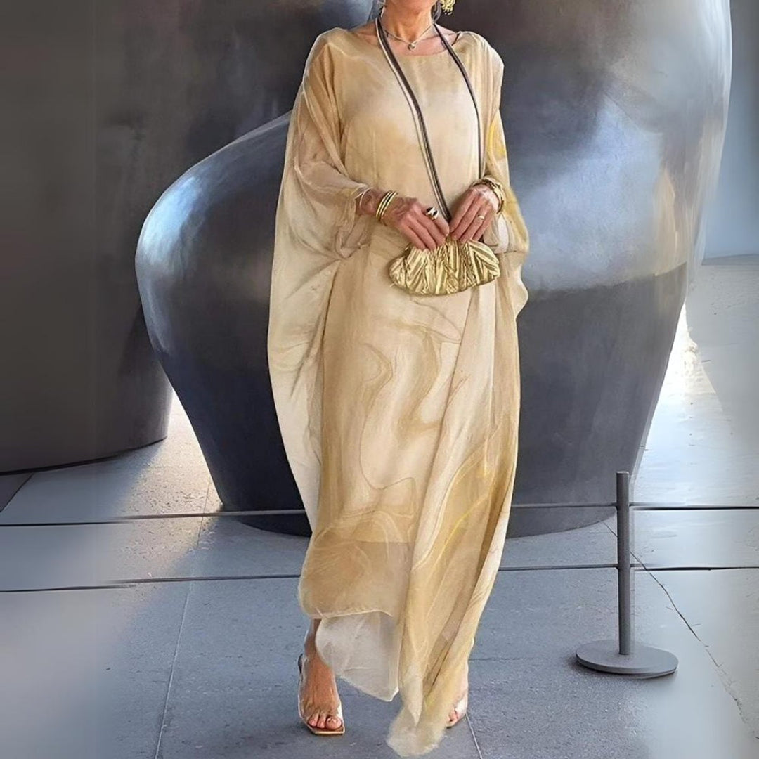 Emily | Elegant And Flowing Long-Sleeved Maxi Dress