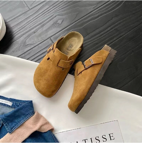 Eliana | Mules douces et confortables en daim à enfiler pour femme