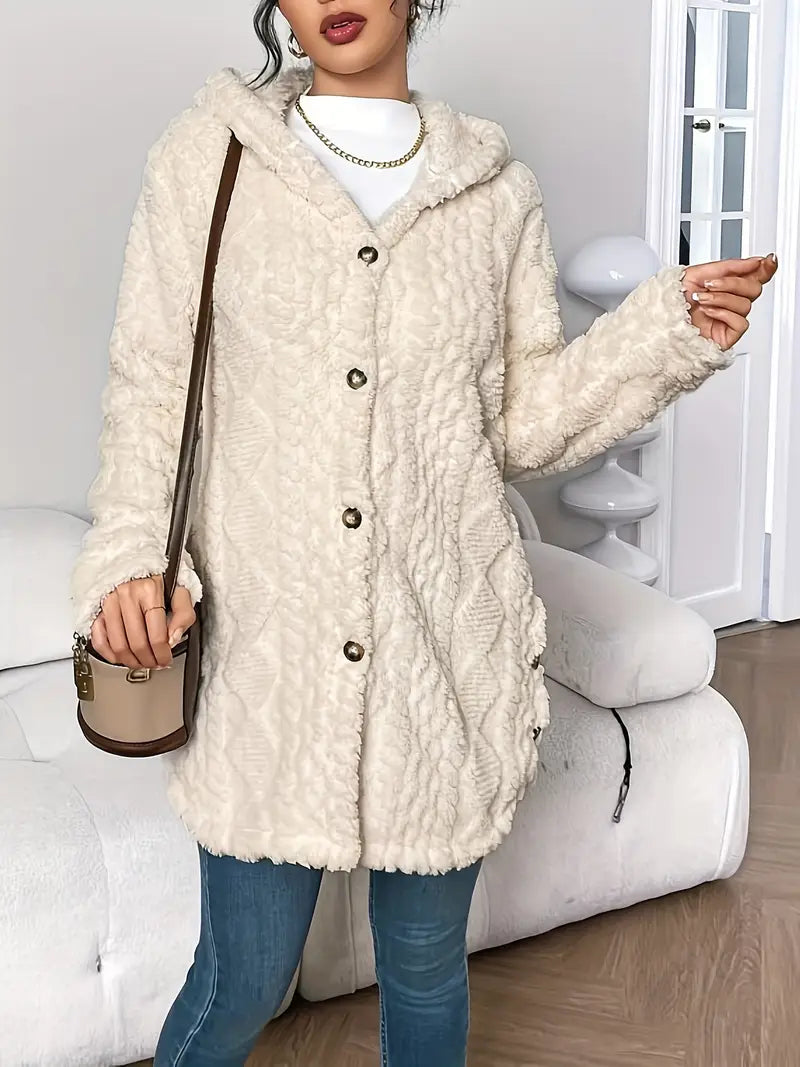 Alaia | Plush Hooded Cardigan for Cozy Comfort 8