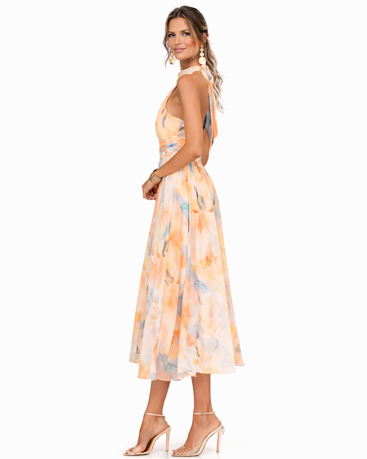 Alice | Elegance and Romantic Halter Neck Summer Maxi Dress 2