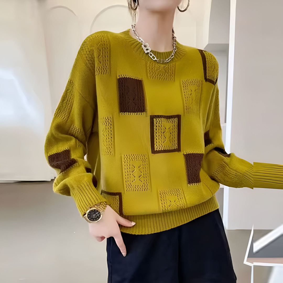 Alice | Elegant Squares Sweater 2