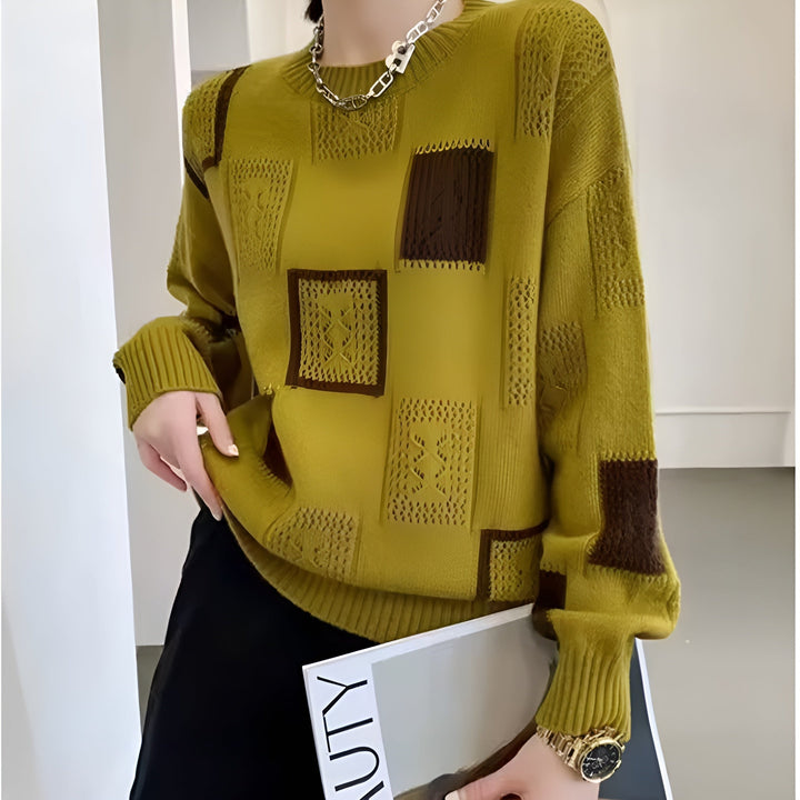 Alice | Elegant Squares Sweater 3