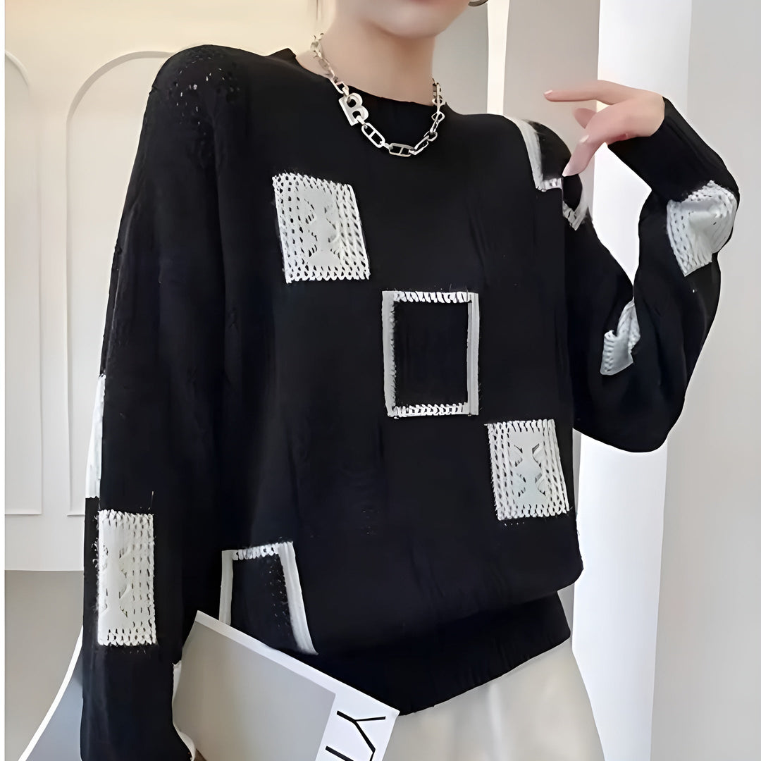 Alice | Elegant Squares Sweater 4