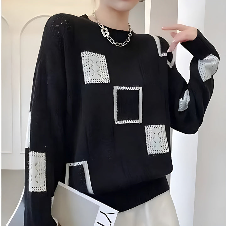 Alice | Elegant Squares Sweater 4