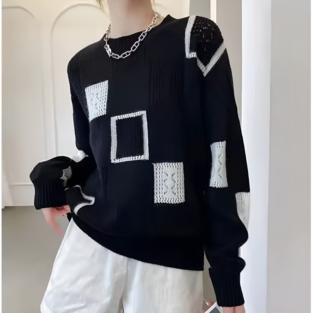 Alice | Elegant Squares Sweater 5