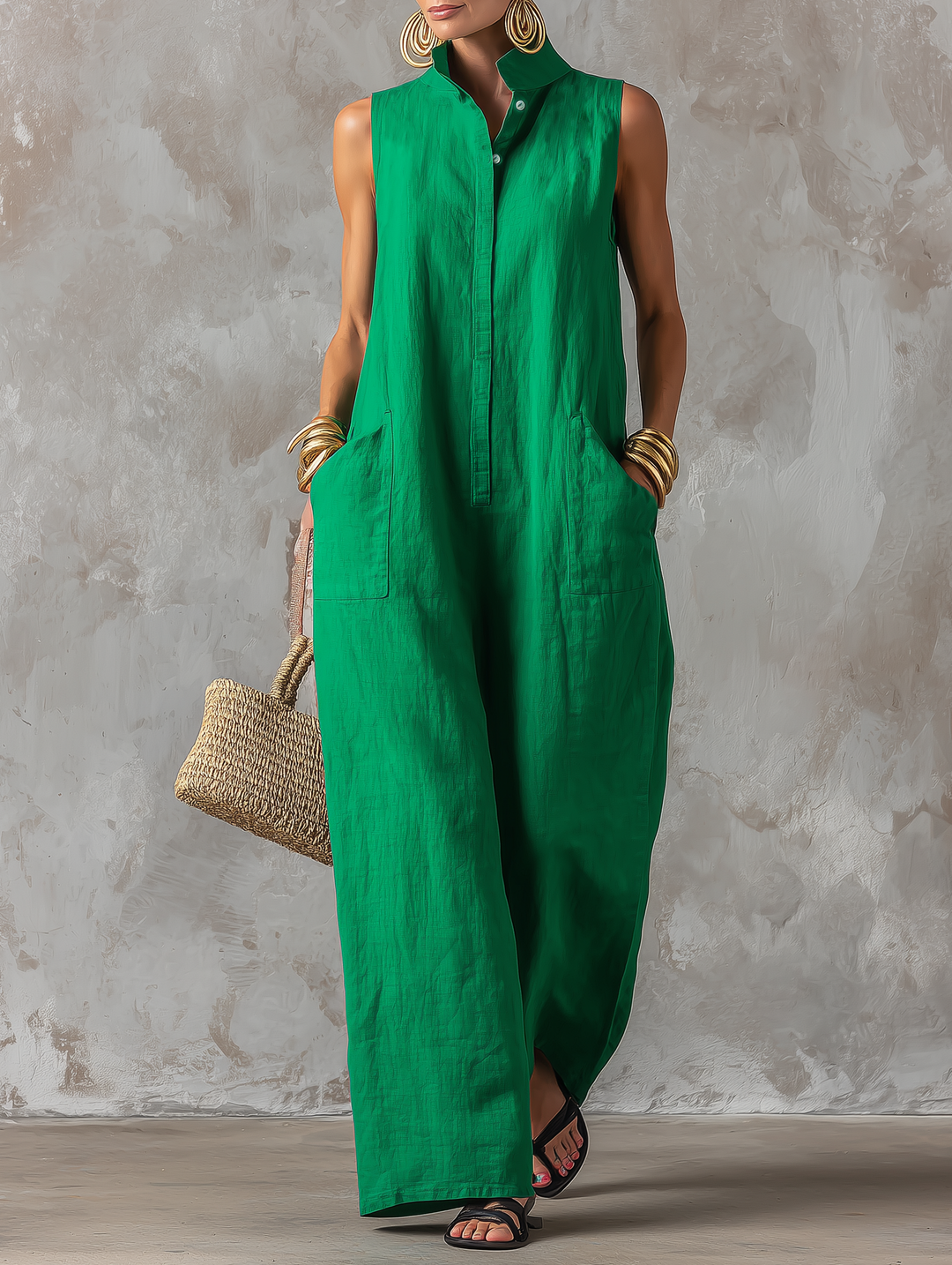 Amelia | Breathable And Relaxed Sleeveless Jumpsuit 1