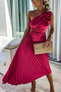 Elena | Chic and Modern One Shoulder Wedding Guest Dress