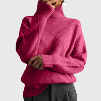 Christina | Stylish and Geometric Patterned Turtleneck Sweater