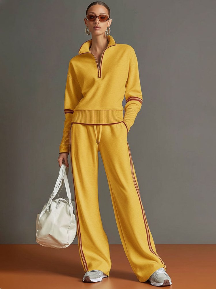 Angelika | Premium Lounge Set with Flowing Wide-Leg Trousers 1