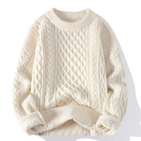 Pull en maille effet cachemire sculpté premium