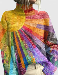 Kathrin | Colorful And Cozy Turtleneck Knit Sweater
