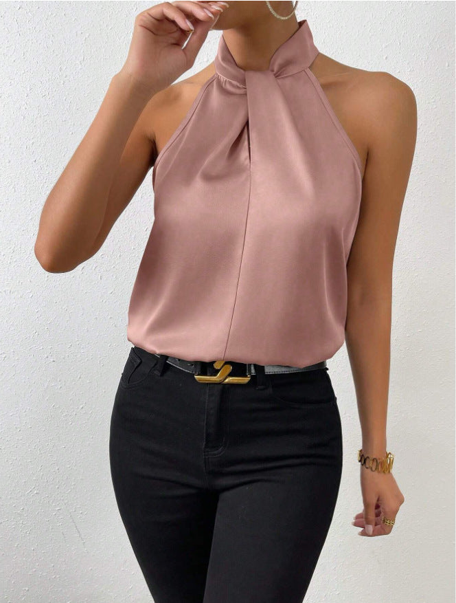 Anya | Sophisticated Silk Knot Neck Top 5