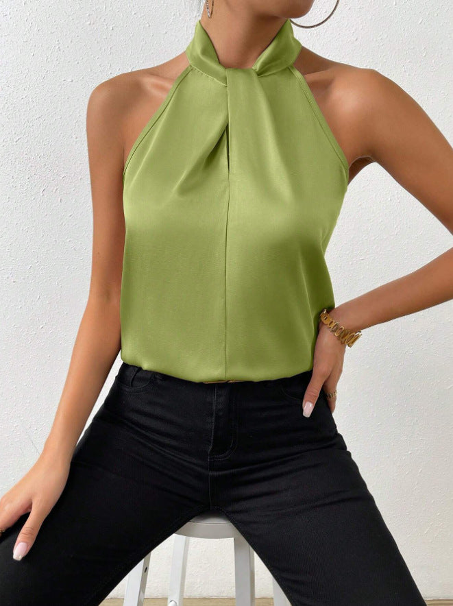 Anya | Sophisticated Silk Knot Neck Top 9
