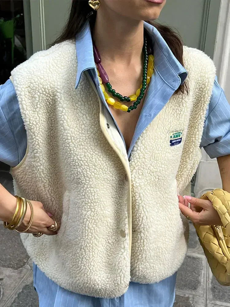 Aria | Cozy Sherpa Fleece Vest 5